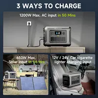ALLPOWERS R1500 LITE centrale électrique portable 1056Wh LiFePO4 batterie 1600W (3200W de crête) générateur solaire de sortie pour le camping, RV 5