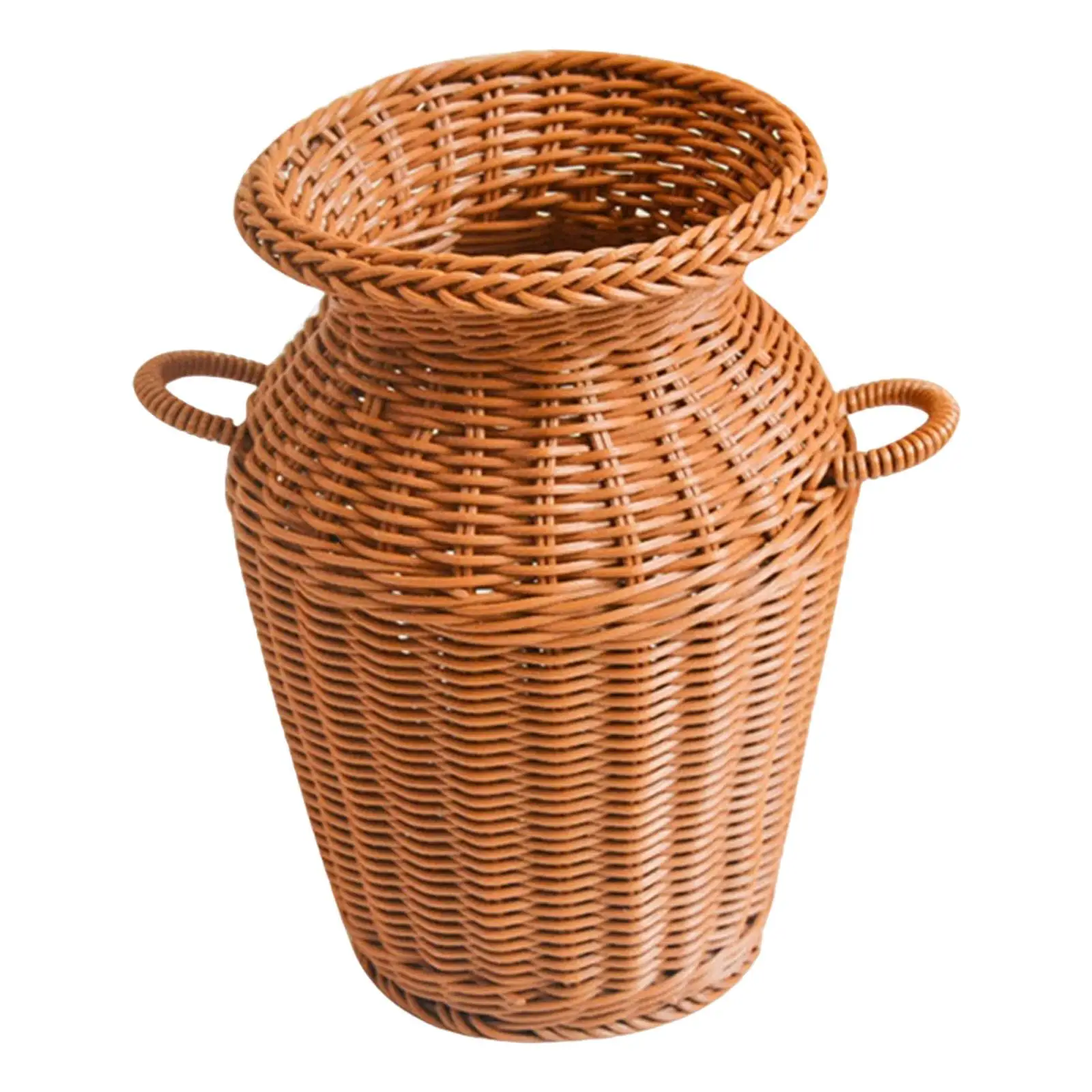 Woven Vase Fake Wicker Vases Dry Flower Plant Storage for Garden Ornament