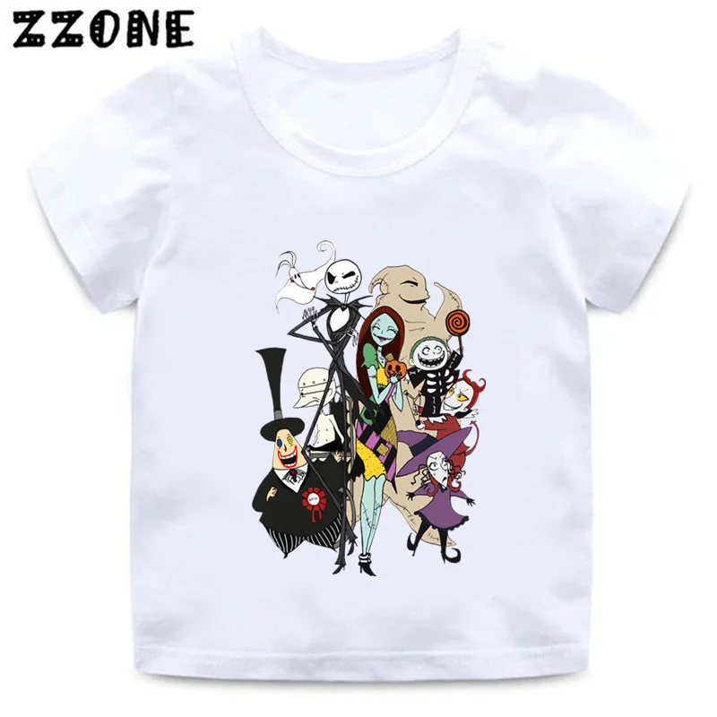 The Nightmare Before Christmas Jack Skellington Halloween Print Kids T-Shirts Funny Girls Clothes Boys T shirt Baby Tops,ooo5901 2