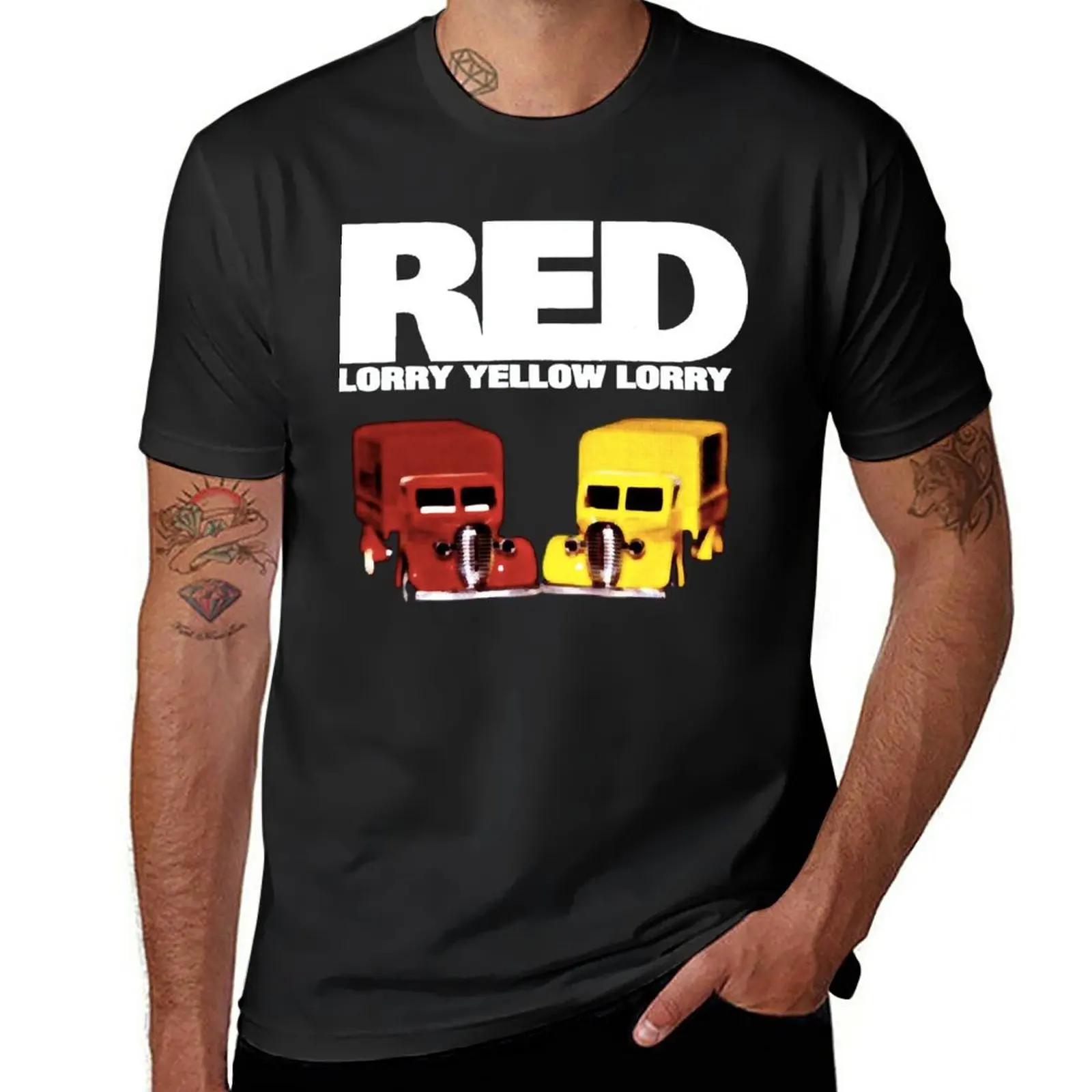 

Новая красная желтая футболка с грузовиком, короткая футболка, футболка для мальчика, простая футболка, Мужская футболка