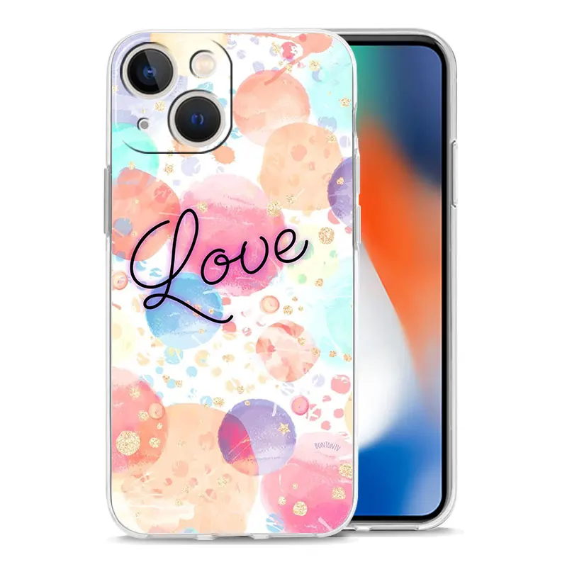 Personalized Glitter Name Clear Phone Case Cover