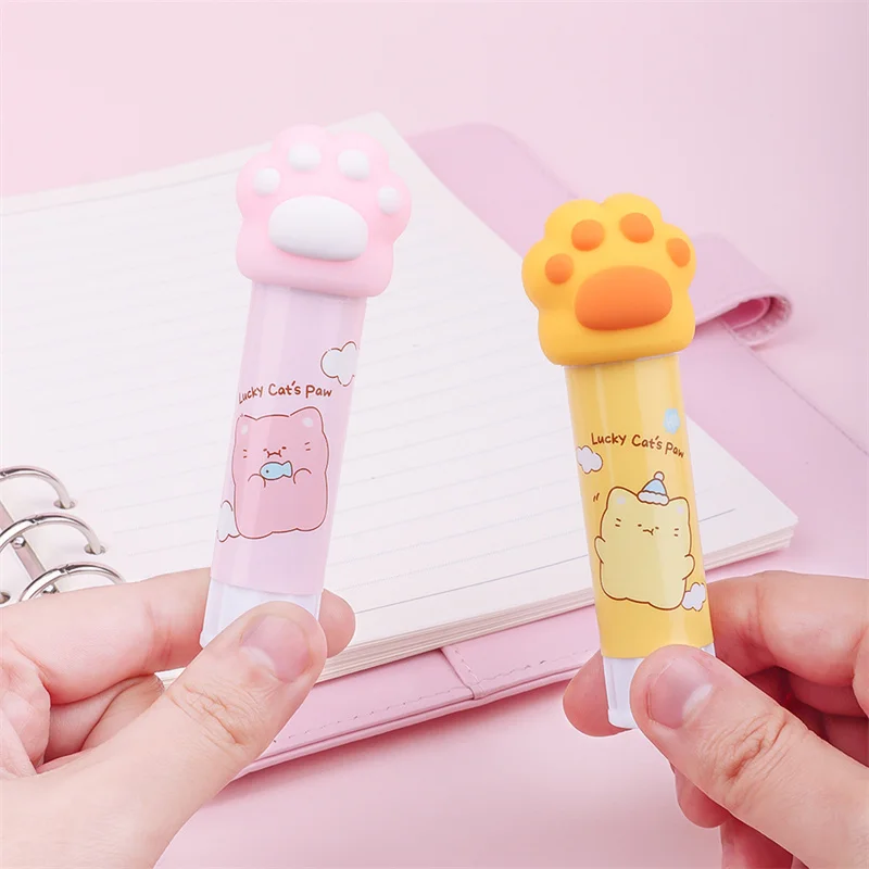 귀여운 고양이 발 솔리드 글루건 스틱, DIY 도구, 학생 수제 사무실 학교 용품, 24 개/로트