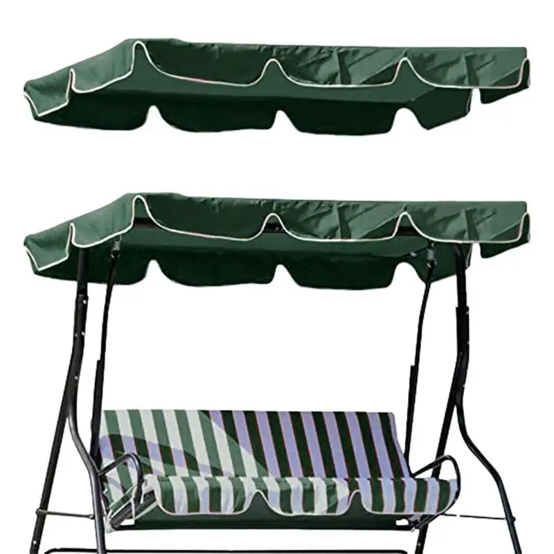 Waterproof Garden Swing Chair Porch Swing Canopy Replacement Sun Protection Top Cover For Furniture Garden Porch Outdoor Seat