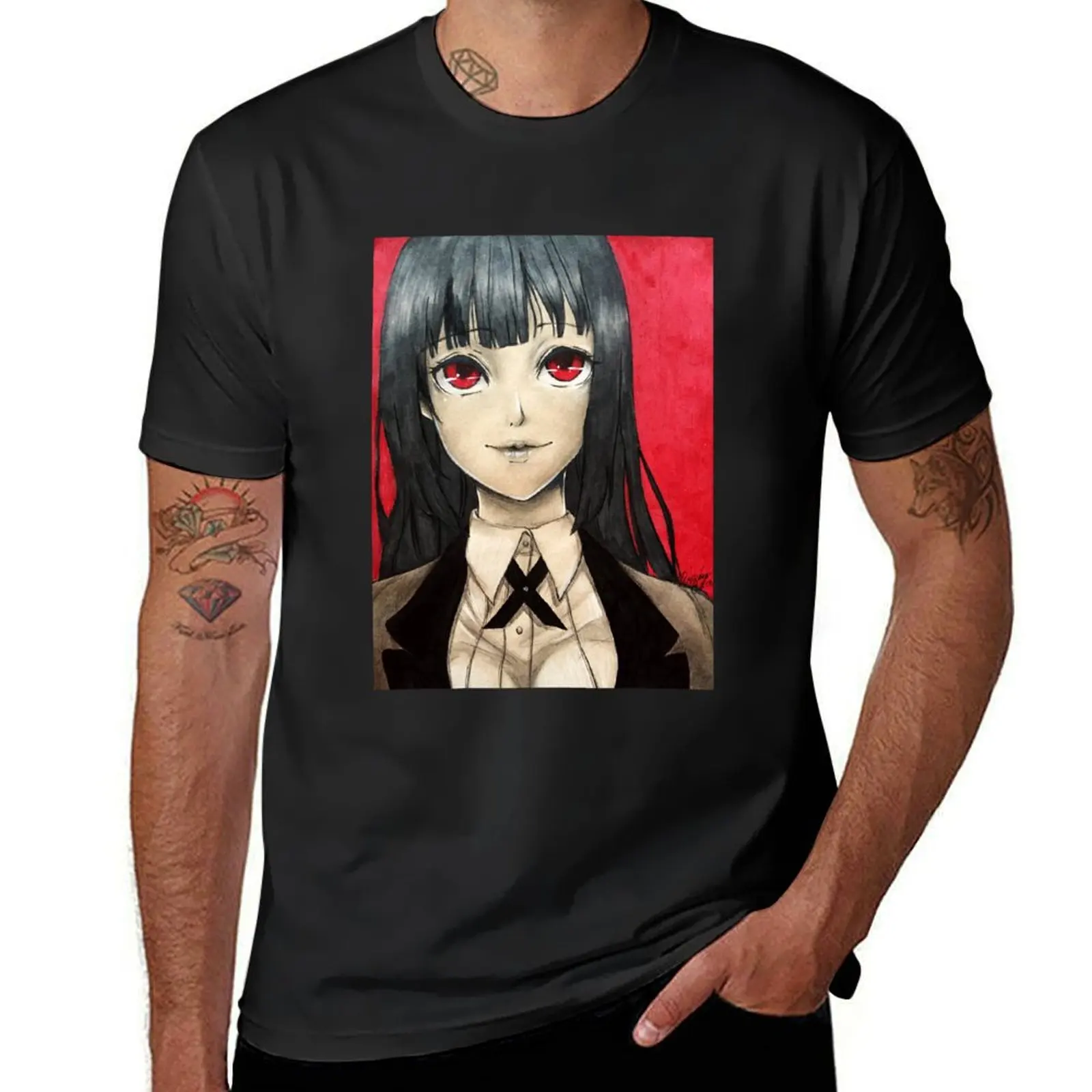 

Футболка Jabami Yumeko, спортивная блузка для фанатов, черные футболки для мужчин