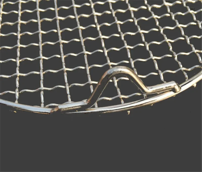 304 stainless steel round barbecue BBQ grill net meshes racks grid round grate Steam net Camping Hiking Outdoor Mesh Wire Net smoker accessories grill replacement parts