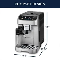 Magnifica Plus Fully Automatic Espresso Machine with Automatic Milk Frother for 18+ One Touch Recipes, Built-in Grinder 2
