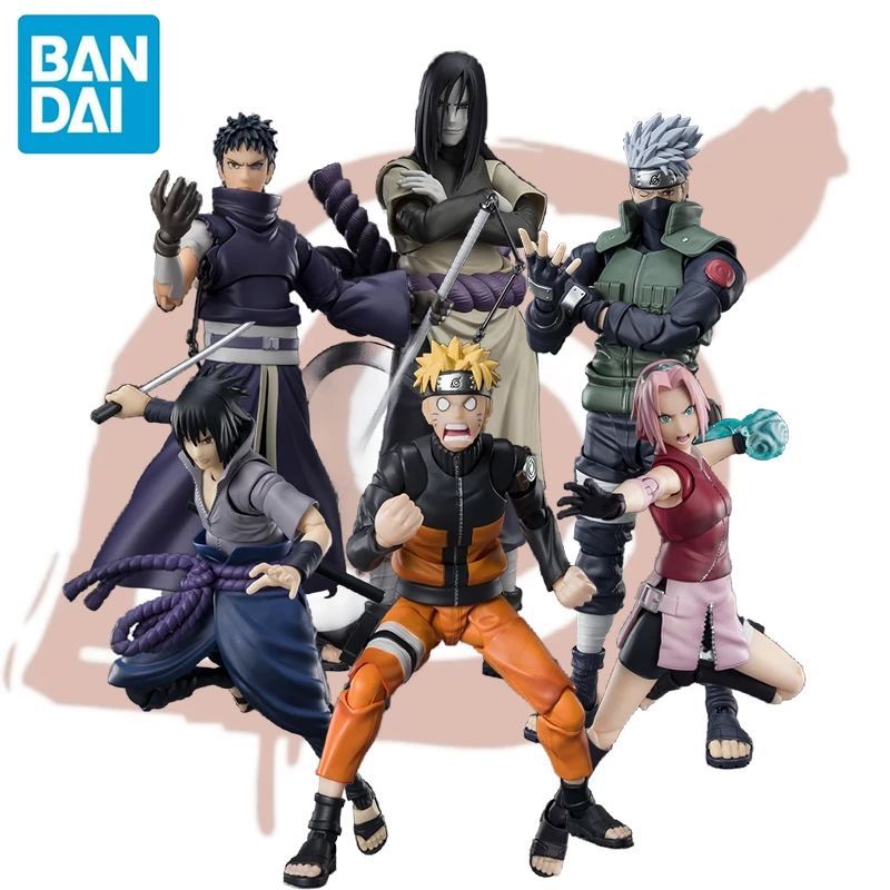 bandai-figurines-d'action-naraashippuden-shf-sasuke-sakura-obito-uchiha-figuart-modele-beurre-jouets-originaux-en-stock