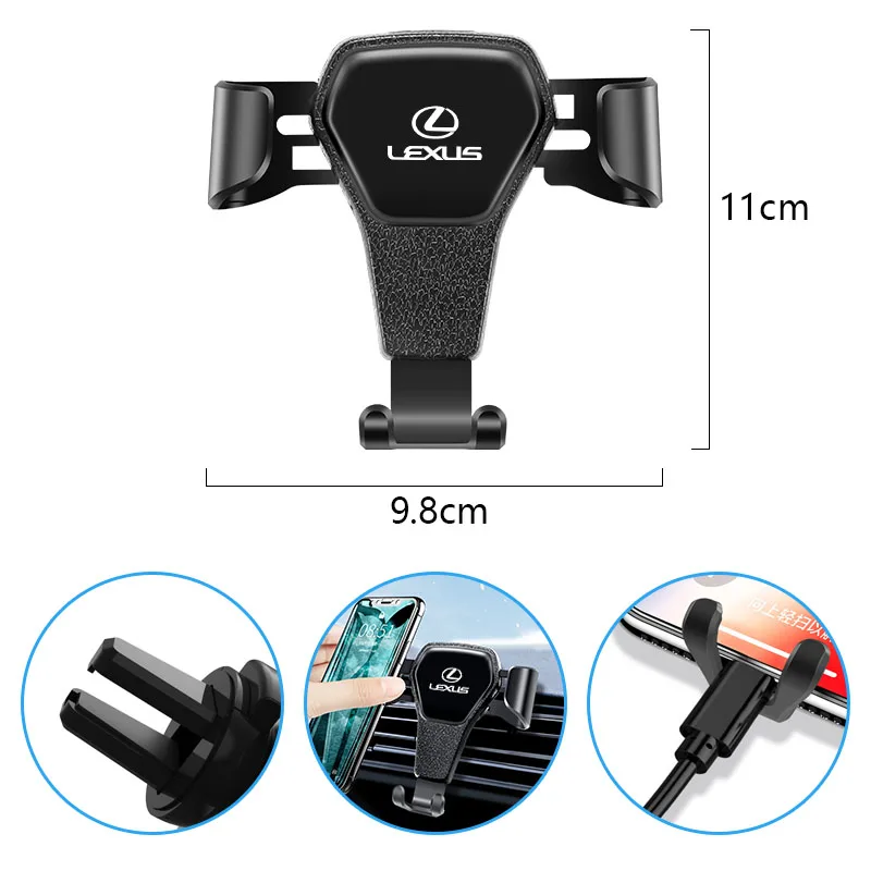 1Pcs Car Phone Holder Gravity Car Bracket Air Vent Stand Accessories