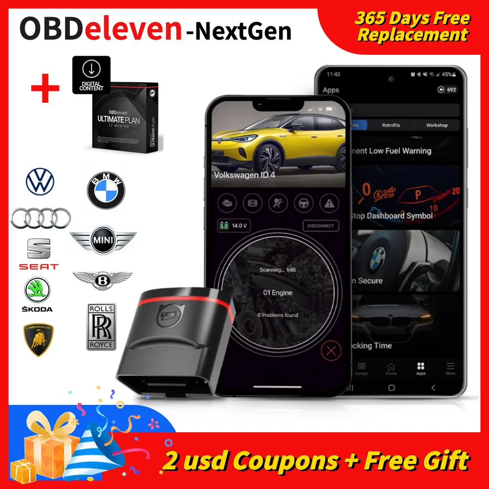 Newly 2021 Obdeleven Device V2 Smart Obd2 Diagnostic Scanner Tool For Android/ios For Vw