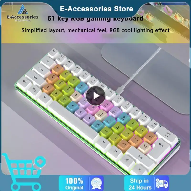 Игровая клавиатура Gamakay K77, популярная Механическая Проводная клавиатура RGB Tyce-C, переключатель Gateron, NKRO, полупрозрачное стекло, 32K ROM