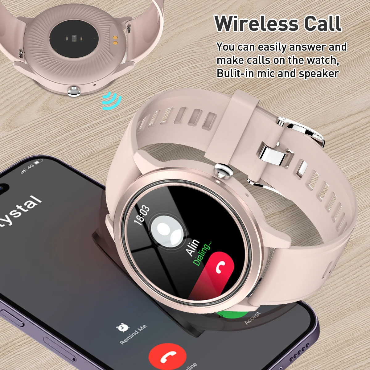 LIGE For Xiaomi Android Fashion Women Smart Watch 360*360 HD Screen Heart Rate Custom Dial Watch Bluetooth Call Smartwatches New