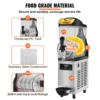 VEVOR Commercial Slushy Machine, 12L Single Bowl, 24 Cups Output, 550W Stainless Steel Margarita Smoothie Frozen Drink Maker 4