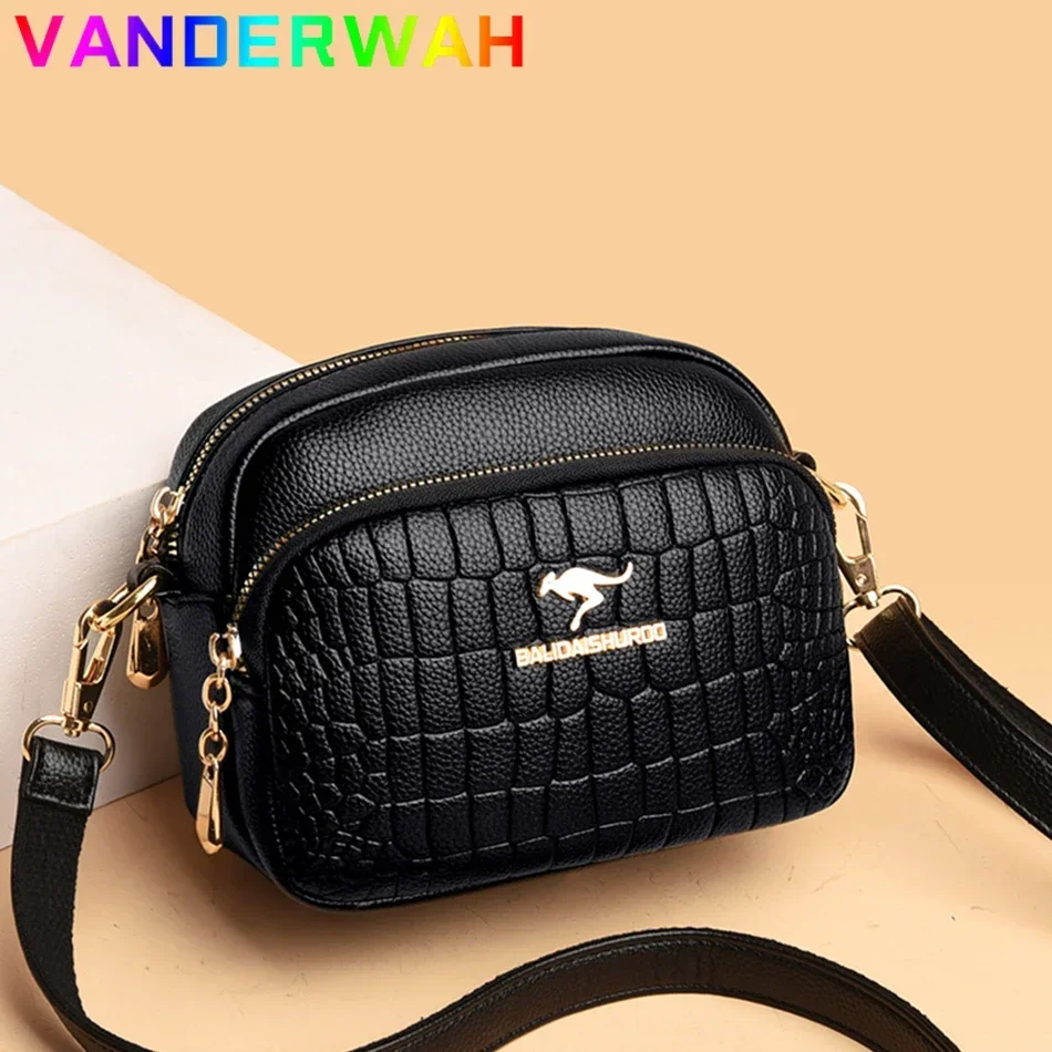 Women's Small Stone pattern Crossbody Bags Summer Fashion Designer Shoulder Purses and Handbags Soft Leather Messenger Sac