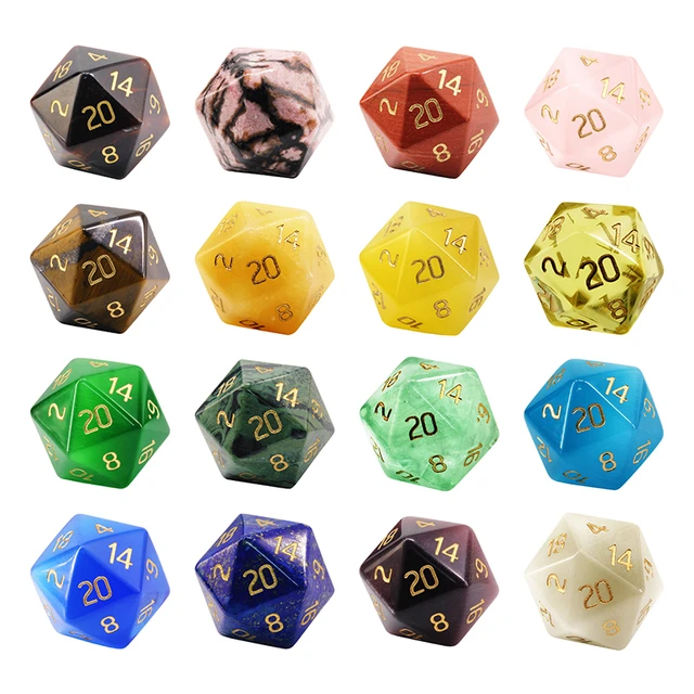 Pietra naturale D20 dadi Dungeons & Dragons Cthulhu dadi DND COC gioco da  tavolo dadi gemma perline RPG dadi regali personalizzati per lui -  AliExpress