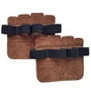 1 Pair Cowhide Weightlifting Gloves Four-finger Palm Protection Anti-slip Wear-resistant Fitness Sports Training Palm Guard 5