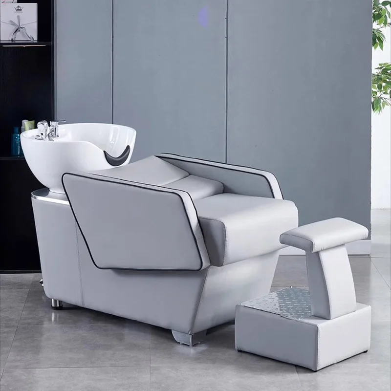 Shower Head Hair Washing Bed Stylist Comfort Luxury Shampoo Chair Salon Minimalistic Silla Peluqueria Salon Furniture MQ50SC
