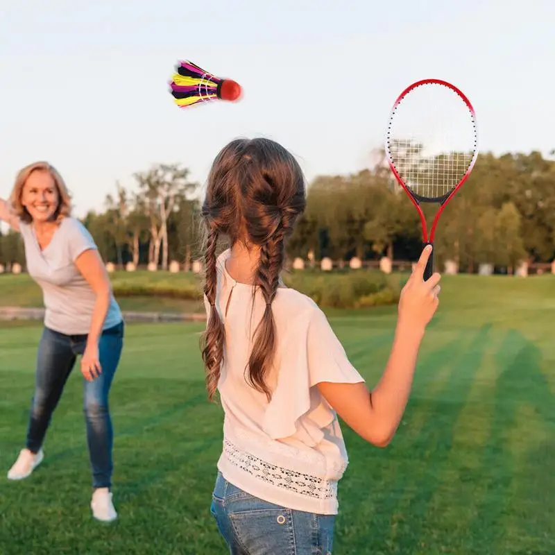 Set Colorful Youth Players 10-Pack Duck Feathers & Rubber Ball Stable Flight Badminton_voghion.com