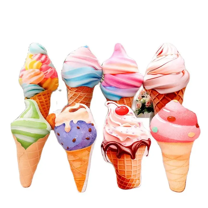 Colourful Ice Cream Long Pillow Plushie