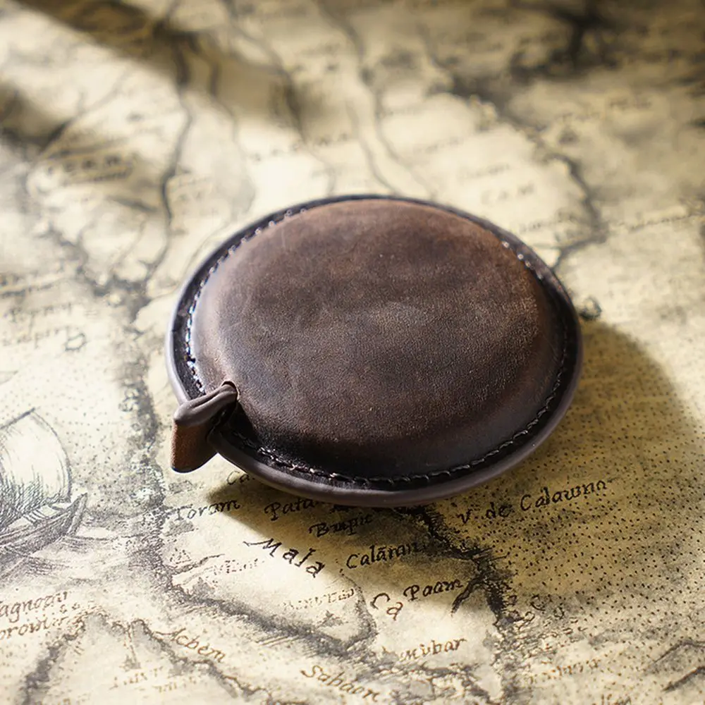 Handmade Roll Tape Measure Soft Vintage Portable Sewing Tools Retractable Genuine Leather Pull Ruler tape measure measuring tape measuring ruler Women