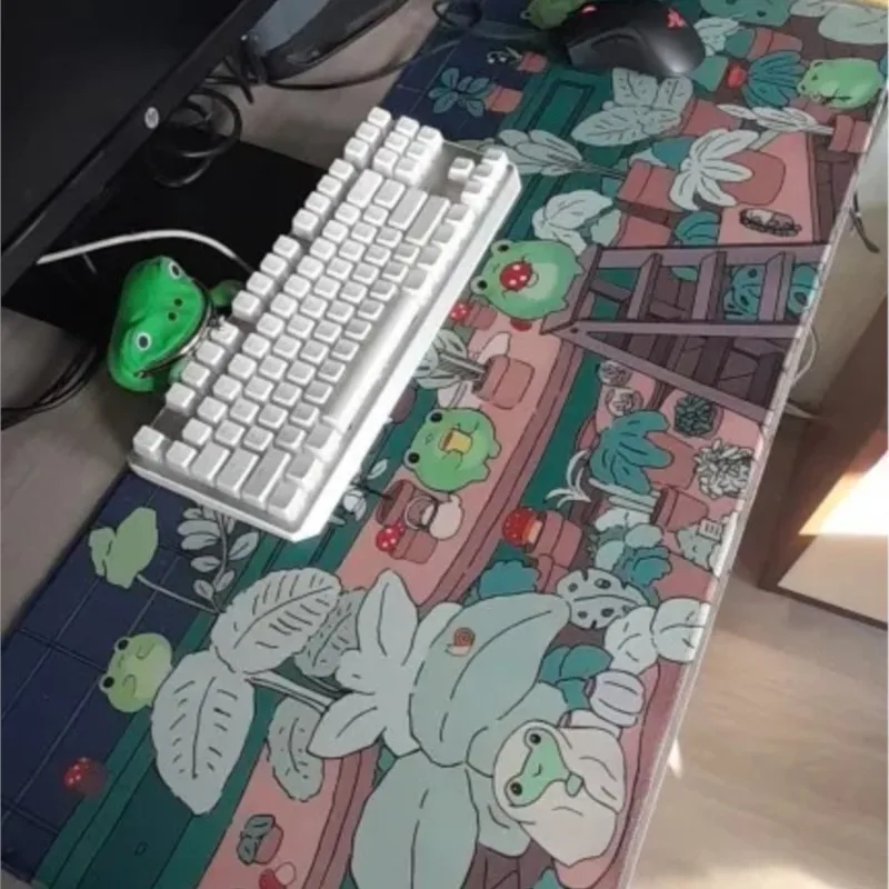 Bonito Kawaii Gamer Mouse Pad Grandes Almofadas de Teclado Deskmat Game Mat Tapete de Mesa Gaming Tapete Rosa 900x400 mm Xxl - Imagem 3