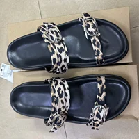 Chic Leopard Print Platform Sandal for Woman Classic Buckle Design Casual Thick Bottom Ladies Beach Shoes Open Toe Flat Footwear - Image 3