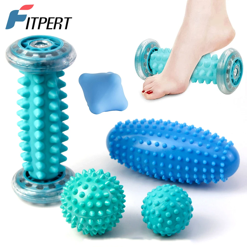 Foot Massager Roller, Massage Lacrosse Ball,Spiky Ball Therapy Set for Relieve Plantar Fasciitis,Heel,Foot Arch Pain,Deep Tissue