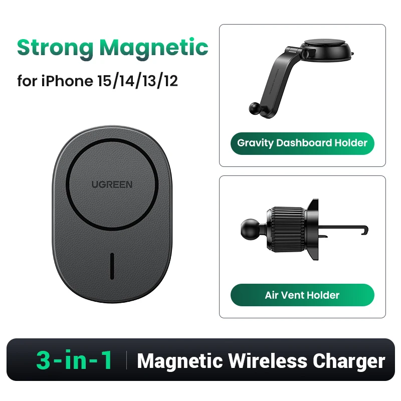 Support magnétique sans fil pour téléphone portable, chargeur de voiture  intelligent, verrouillage électrique, pour iphone 13/20