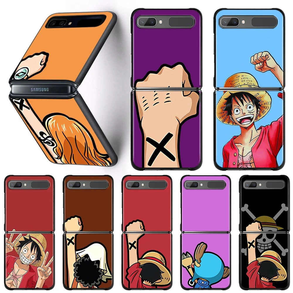 Phone Case For Samsung Galaxy Z Flip3 5G z flip 3 zFlip Luxury Shockproof Bumper Cover Anime Cattoon One Piece Luffy Zoro galaxy flip3 case