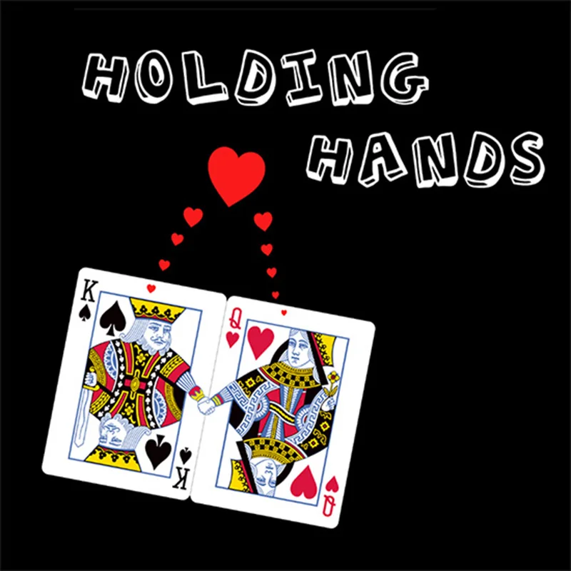 

Holding Hands Magic Tricks Two Signed Cards Connected into One Card Magia Romantic Close Up lllusions Gimmicks Mentalism Props