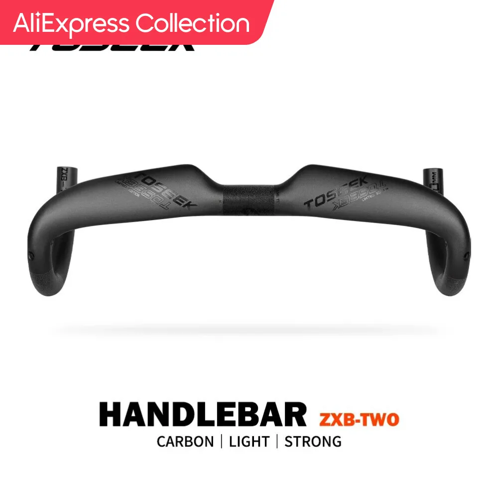 AliExpress 컬렉션 TOSEEK ZXB-TWO 자전거 카본 로드 핸들 바, UD 매트, 내부 라우팅 로드 자전거 핸들 바, 400mm, 420mm, 440mm 
