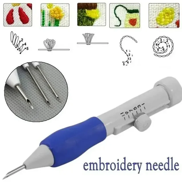 Magic Embroidery Punch Needle Kit Stitching Tool Set Embroidery Needle Pen Weaving Tool Knitting Sewing Tools for DIY Sewing 2