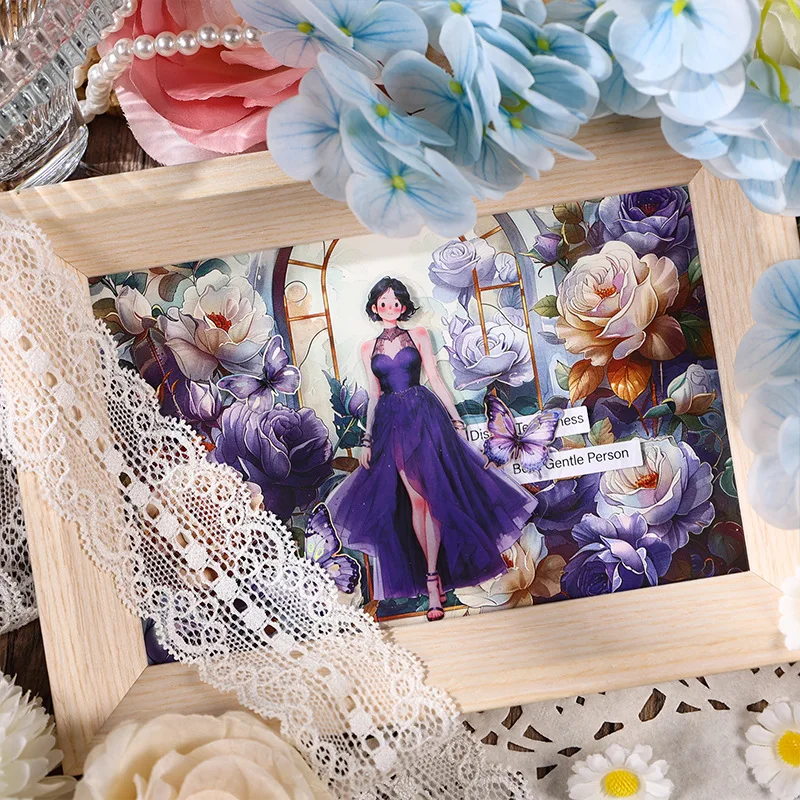 4피스 장미꽃 평면 스티커 세트, 생생한 장미 디자인과 부드러운 꽃잎 디테일로 수제 선물 장식 및 DIY 공예 악센트용