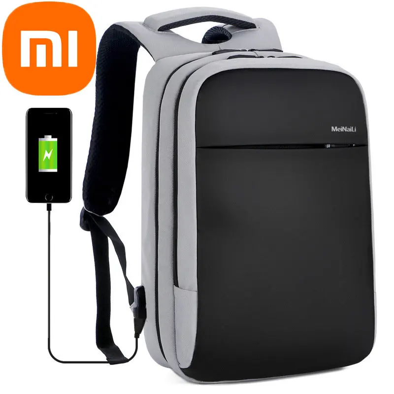 

Рюкзак Xiaomi мужской для компьютера, модный многофункциональный ранец большой вместимости с USB-зарядкой для путешествий/студентов