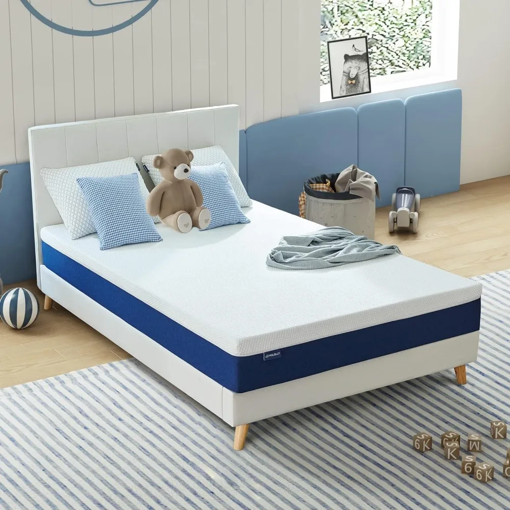 

Twin Mattress, 6 inch Gel Memory Foam Mattress with CertiPUR-US Bed Mattress in a Box for Sleep Cooler & Pressure Relief,