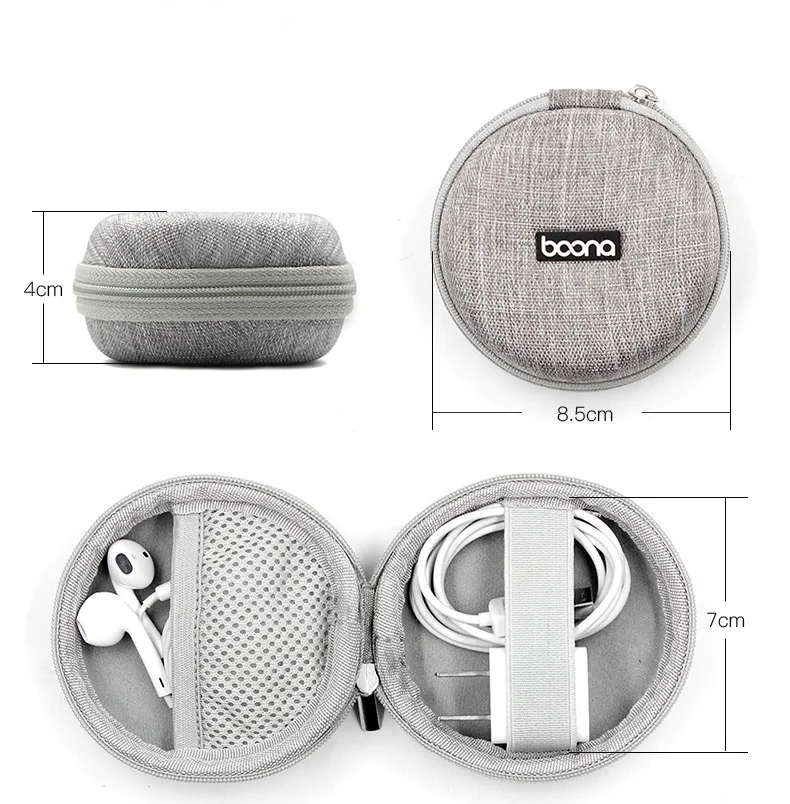 Amazing Earphone Organizer Bag Cable Clips Keeps Cables Neat