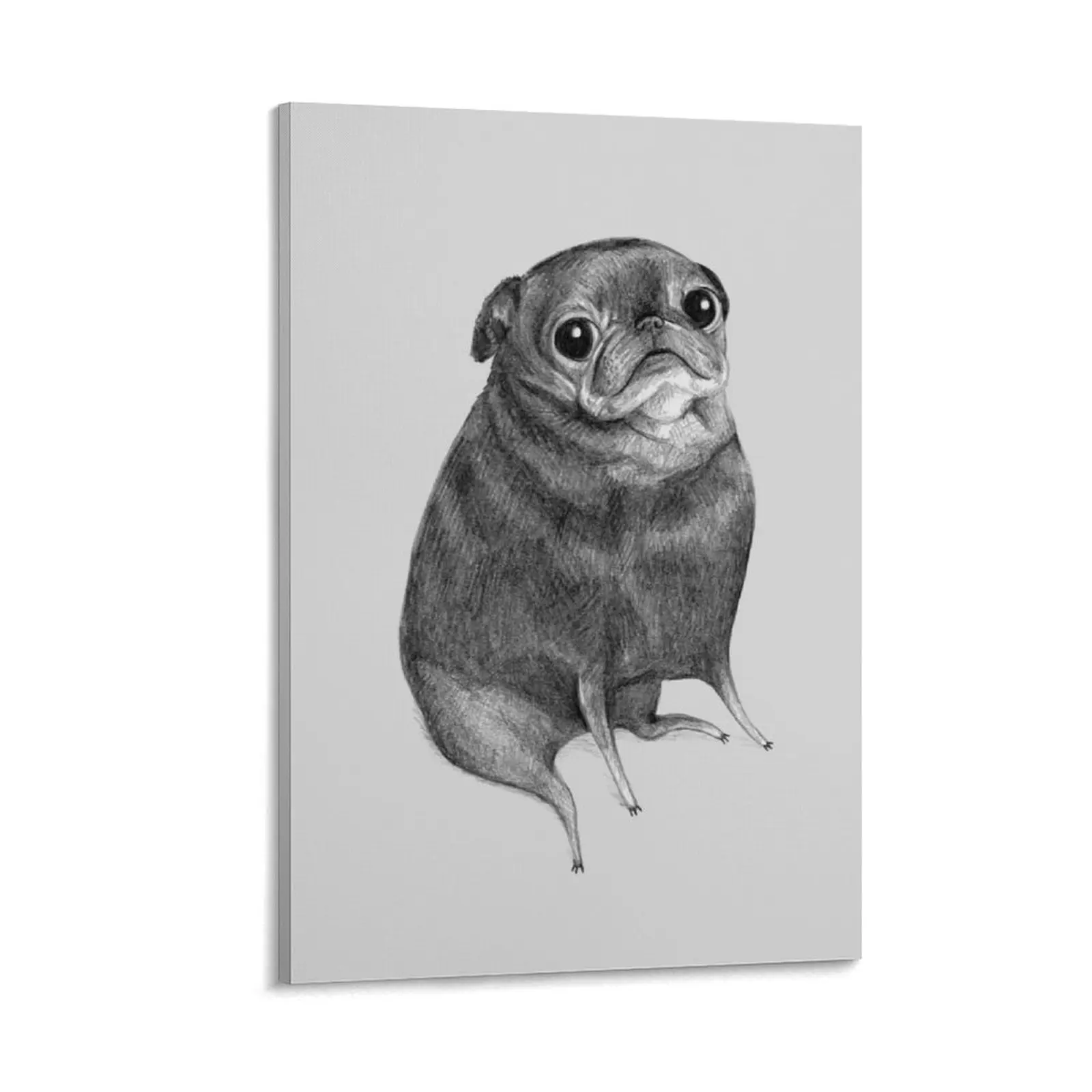 

Sweet Black Pug Canvas Painting Picture on the wall room decoration accessories wall decoration Decoration wall