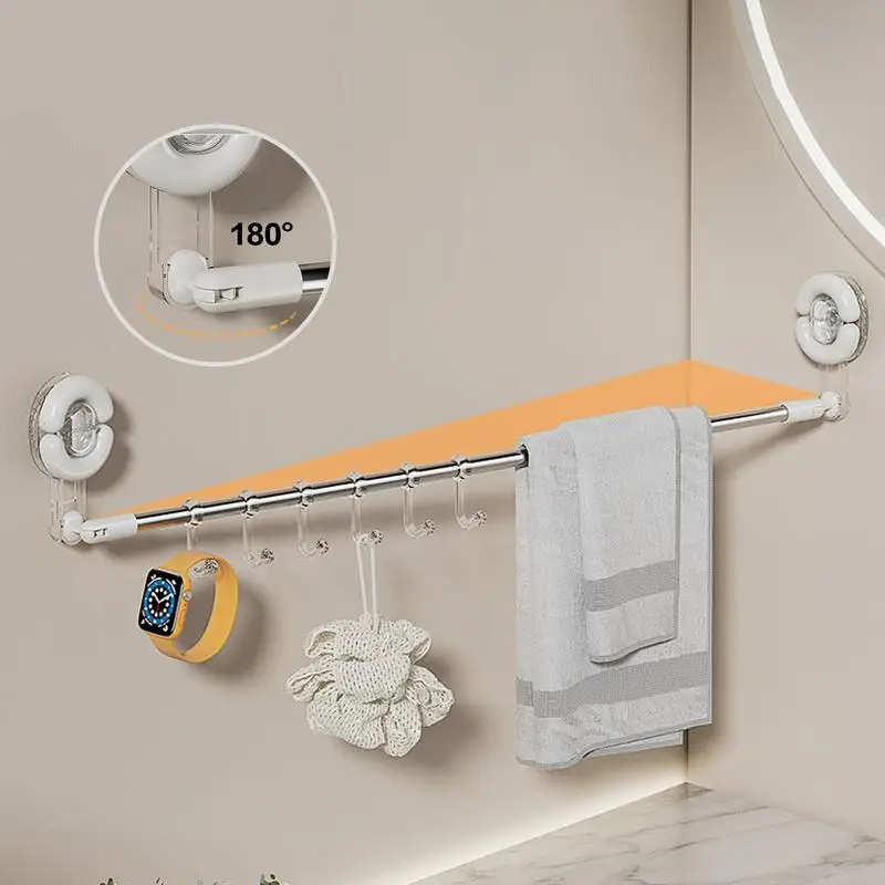 Suction Cup Towel Bar Towel Bar Rack Rail Hand Holder Suction Holder Bathroom Accessory for Bedroom