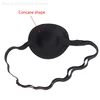 Pirate Eye Patch Unisex Black Single Eye Patch Eyepatch One Eye Washable Adjustable Concave Eye Patch Kid Pirate Cosplay Costume 3