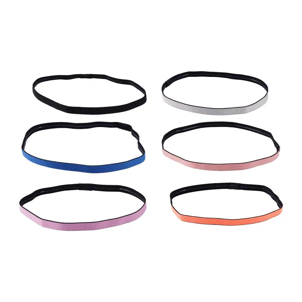 1/6Pcs Sports Hairband Headband Thick Non-Slip Elastic Fitness Accessories Headbands Sport Hair Running Yoga Sweat-Absorbin O1Q8