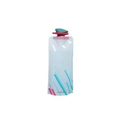 Collapsible Reusable Travel Water Bottle with Carabiner Clip - One size (White  )
