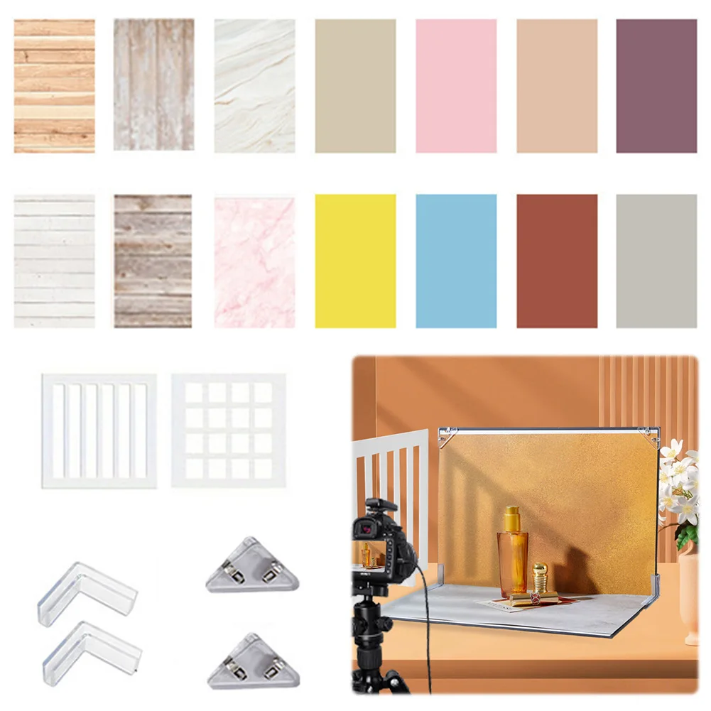 Photo Backdrop Board Small Product Photography Backdrops Kit Food Photography Backdrop Board for Food Jewelry Photo Shootings