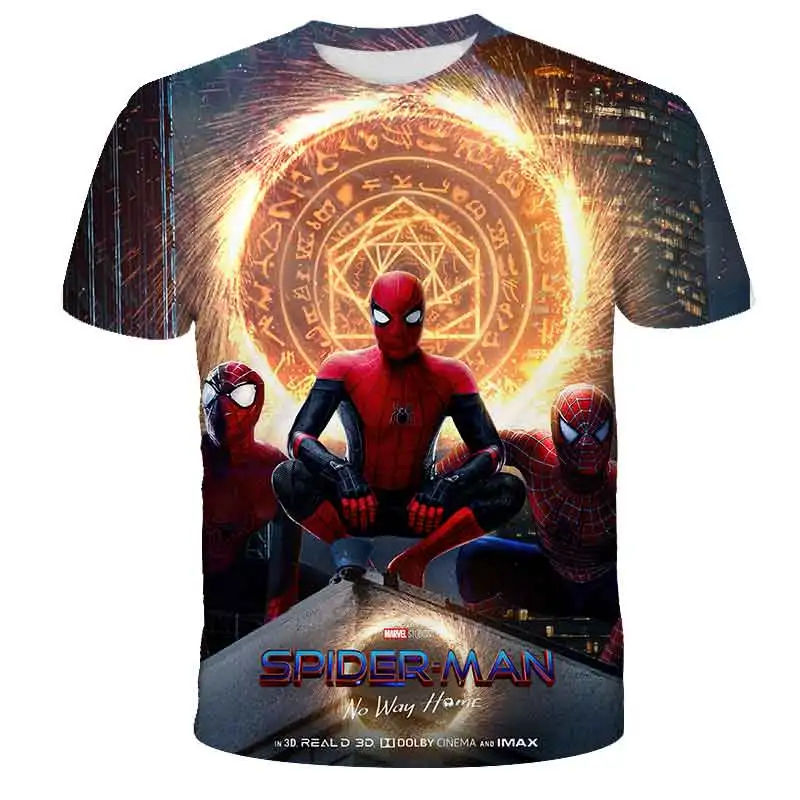 

Boys' Spider-Man T Shirts Summer Superhero Kids Clothes Casual T-shirt Soft Short Sleeve Men's Trend Streetwear Boy Daily Tops