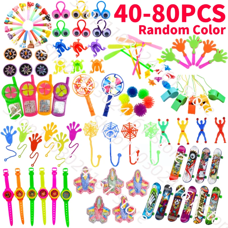 40-80PCS Children Birthday Party Favors pi&ntilde;ata Guests Gifts Assortment Giveaway Pinata Filler Bulk Toys for Kids Goodie Bag Gift party toys toy gift filler