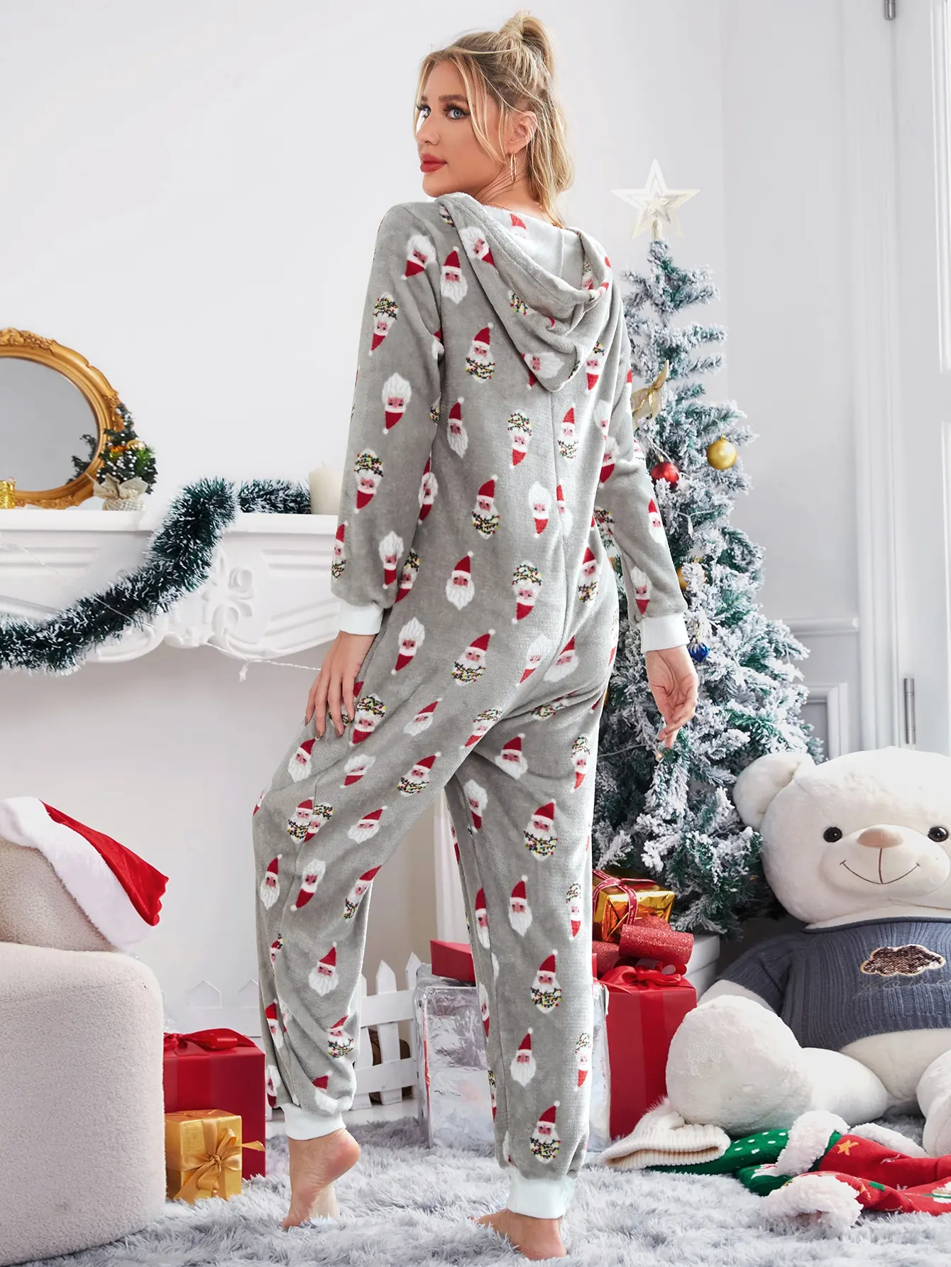 Pijama Reno Pijama Enterizo Navidad Mono Pijamas Enteros De