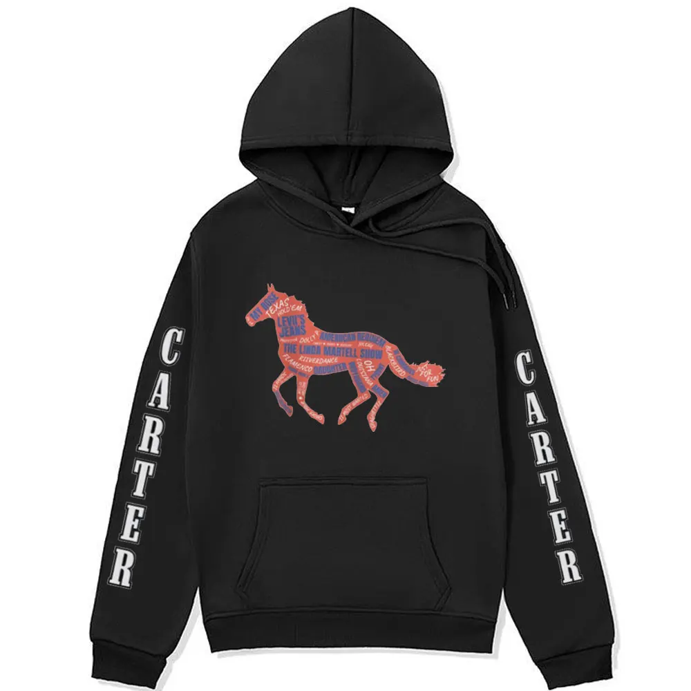 Singer Cowboy Carter 2024 New Hoodie Male Retro Fashion Sweatshirt Hip Hop Oversized Hoodies Pullover Men Women's Streetwear