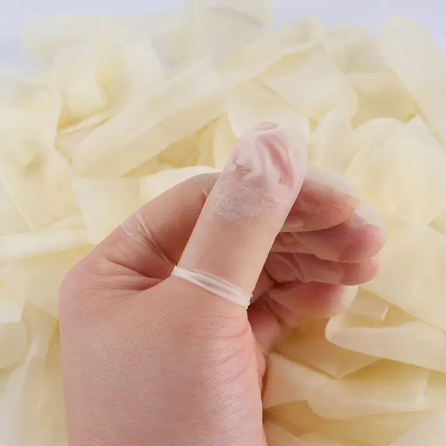 Counting Latex Ultra-thin Protective Finger Cots Disposable Fingertip Protection Work Finger Cots 2