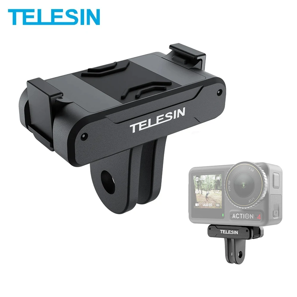 Telescopin Magnetic Two Claw Adapter Accessori Di Espansione Per Dji Osmo Action 3 4 Action Camera Base Adattatore Magnetico A Montaggio Rapido
