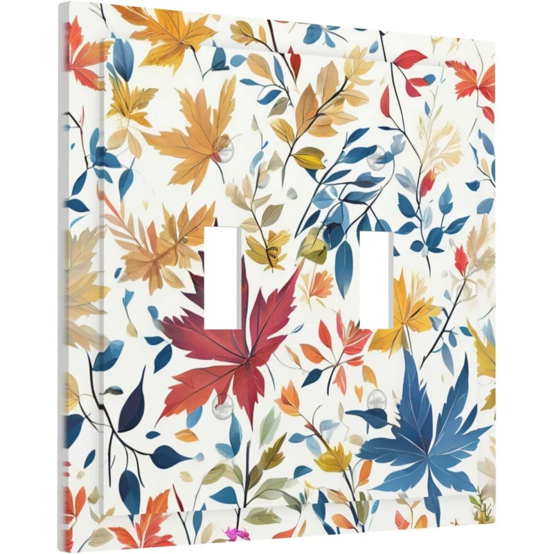 Decorative Maple Leaf Light Switch Cover Plate