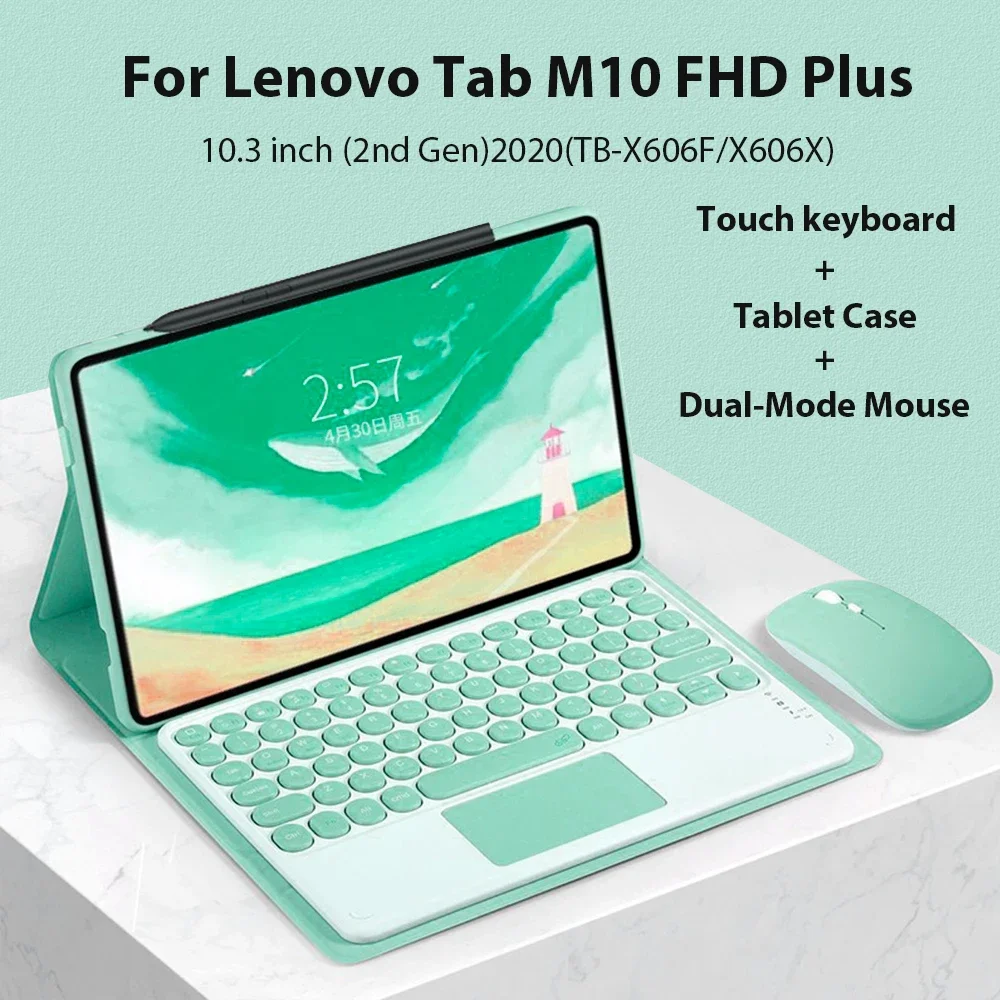 Bluetooth Keyboard Cover for Lenovo Tab M10 Plus - 10.3 Inch