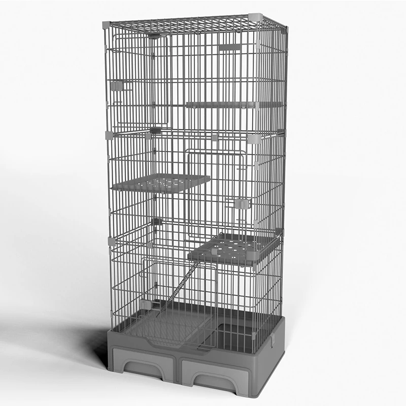 Pet Shop 4-layers The Cat Cage Houses Wicker Waterproof Collapsable Veterinary Carriers Home